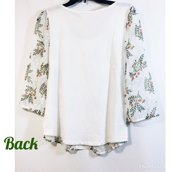 SOLD Lauren Conrad Top White Swiss Dot Sz S - Picture 4 of 8